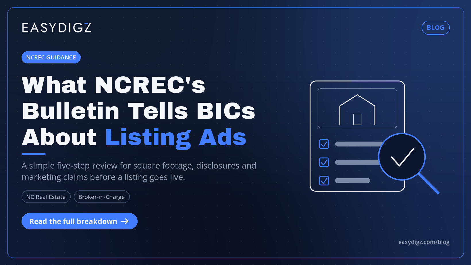 What NCREC's September Disciplinary Actions Tell Brokers-in-Charge About Listing Ads
