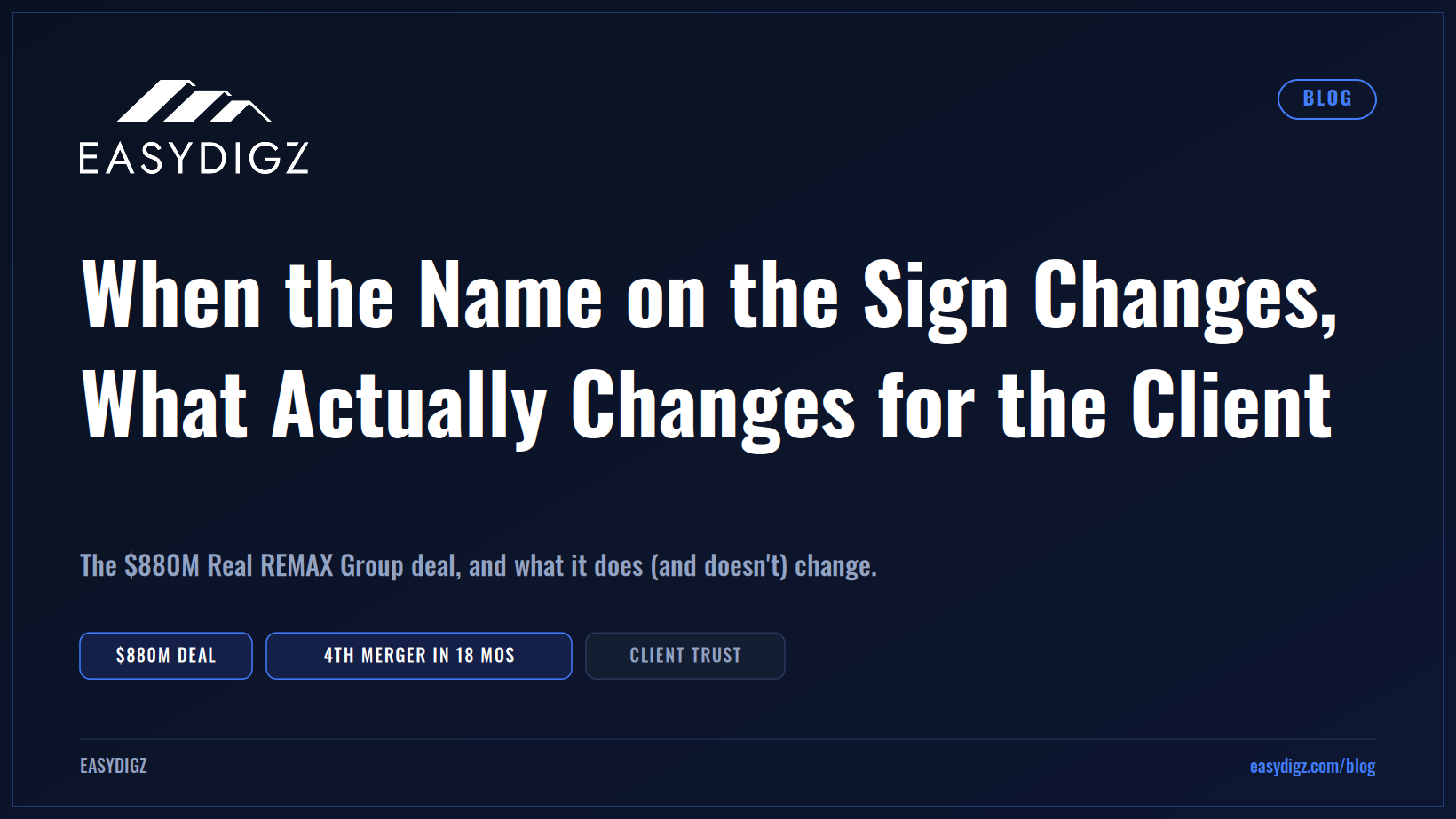 When the Name on the Sign Changes, What Actually Changes for the Client